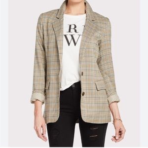 BB Dakota Heathers Plaid Boyfriend Blazer